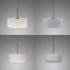 LED-Hängeleuchte MARIKA, beige/weiß, Ø 20 cm, Glas, dimmbar