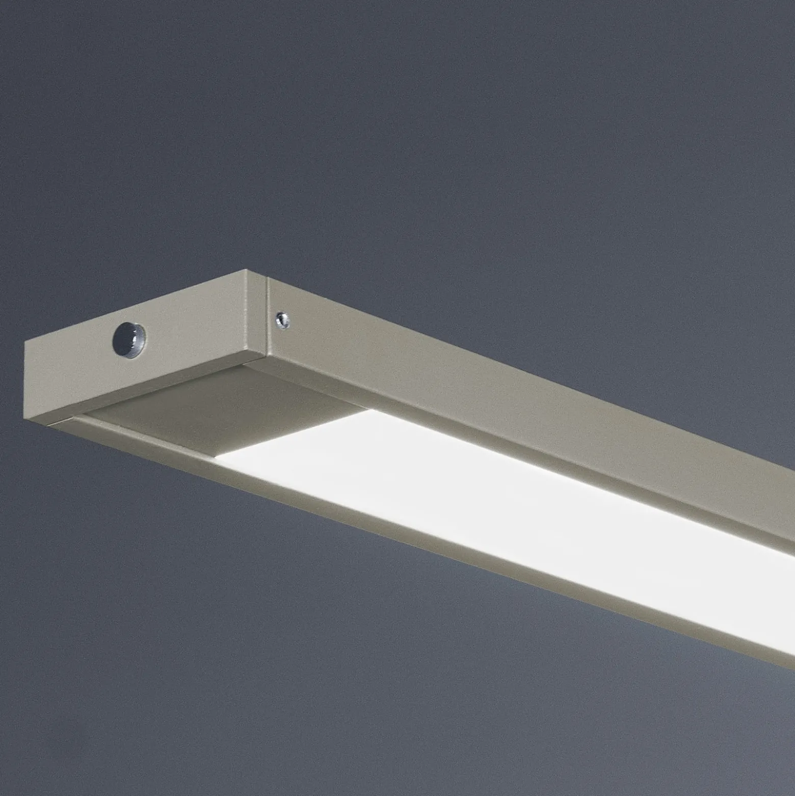 LED-Hängeleuchte Marlo, sand, Länge 90 cm, CCT, Touchdimmer