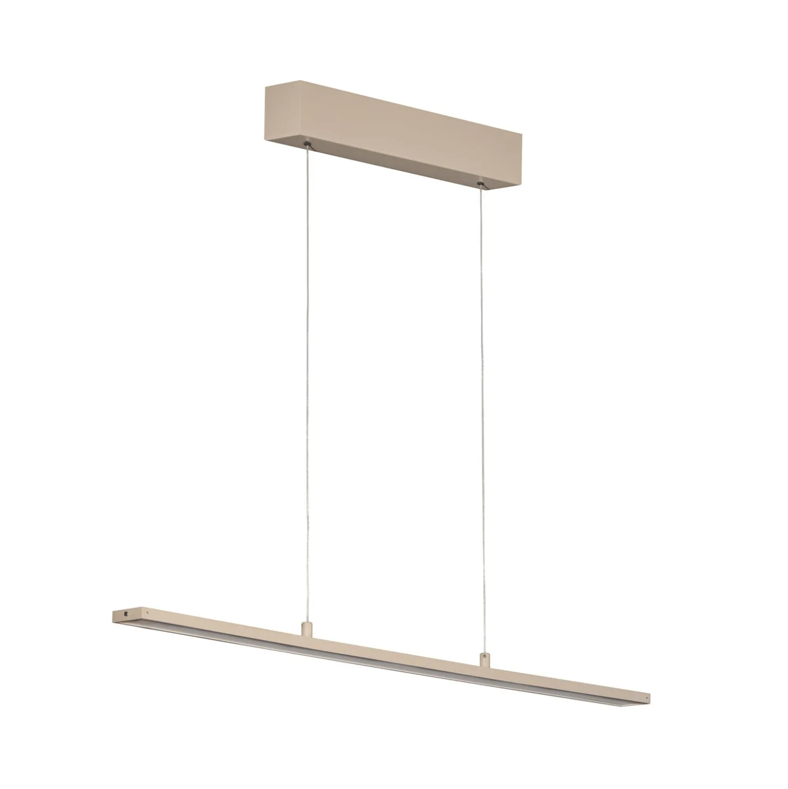 LED-Hängeleuchte Marlo, sand, Länge 90 cm, CCT, Touchdimmer