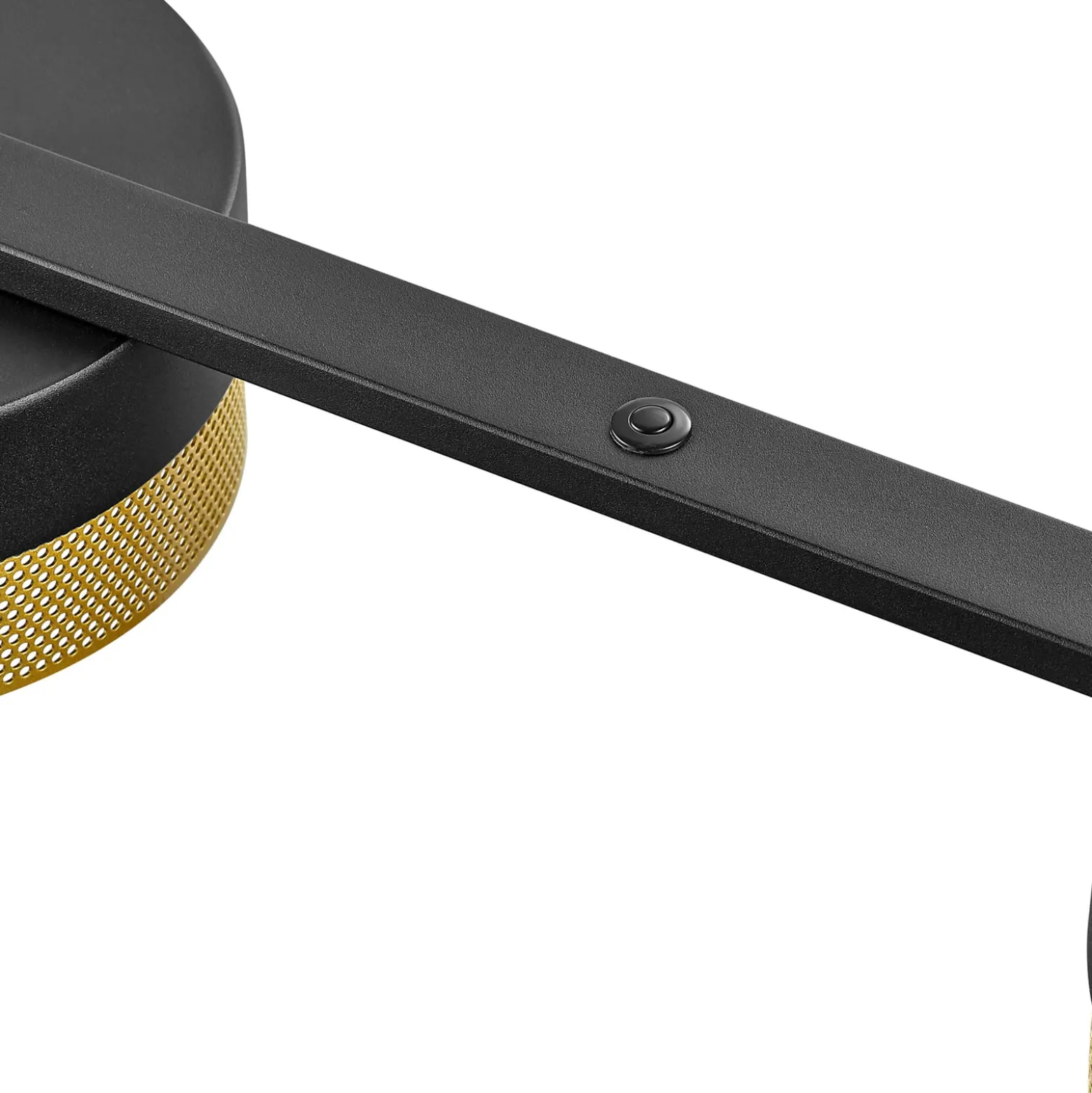 LED-Hängeleuchte Mesh 4fl. Dimmer, schwarz/gold