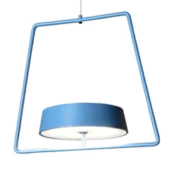LED-Hängeleuchte Miram mit Akku, dimmbar, blau