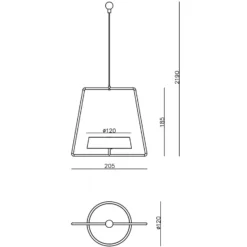 LED-Hängeleuchte Miram mit Akku, dimmbar, blau
