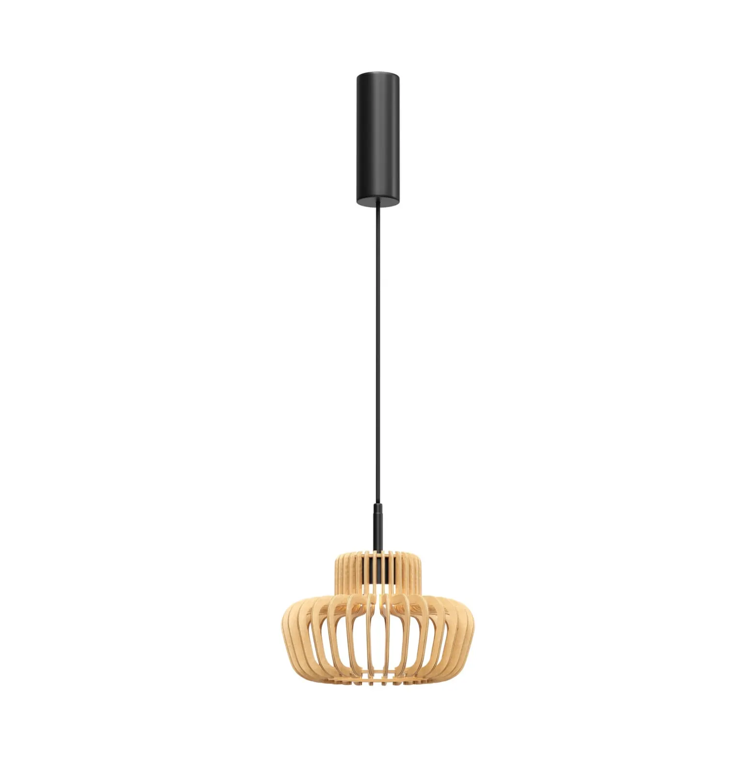 LED-Hängeleuchte Namiki, Ø 27 cm, Holz, CCT, 14 W