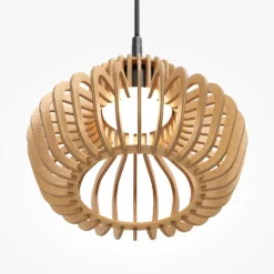 LED-Hängeleuchte Namiki, Ø 27 cm, Holz, CCT, 14 W