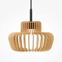LED-Hängeleuchte Namiki, Ø 27 cm, Holz, CCT, 14 W