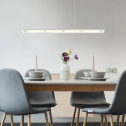 LED-Hängeleuchte Novak, klar/nickel, 88 cm, CCT, dimmbar