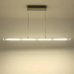 LED-Hängeleuchte Novak, klar/nickel, 88 cm, CCT, dimmbar