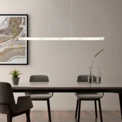 LED-Hängeleuchte Novak, klar/nickel, 88 cm, CCT, dimmbar