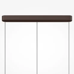 LED-Hängeleuchte Nuvem, braun, Opalglas, Länge 66 cm, 3-flg.