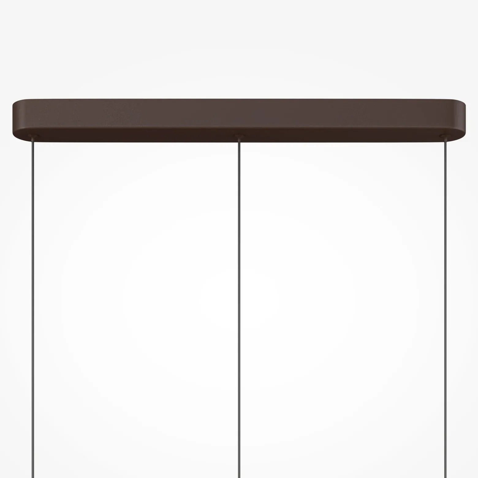 LED-Hängeleuchte Nuvem, braun, Opalglas, Länge 66 cm, 3-flg.