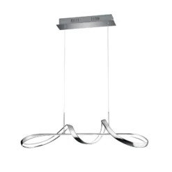 LED-Hängeleuchte Perugia mit Switch-Dimmer, chrom