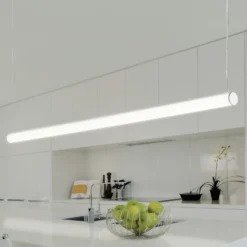 LED-Hängeleuchte Pirgos, 200 cm lang, dimmbar, weiß