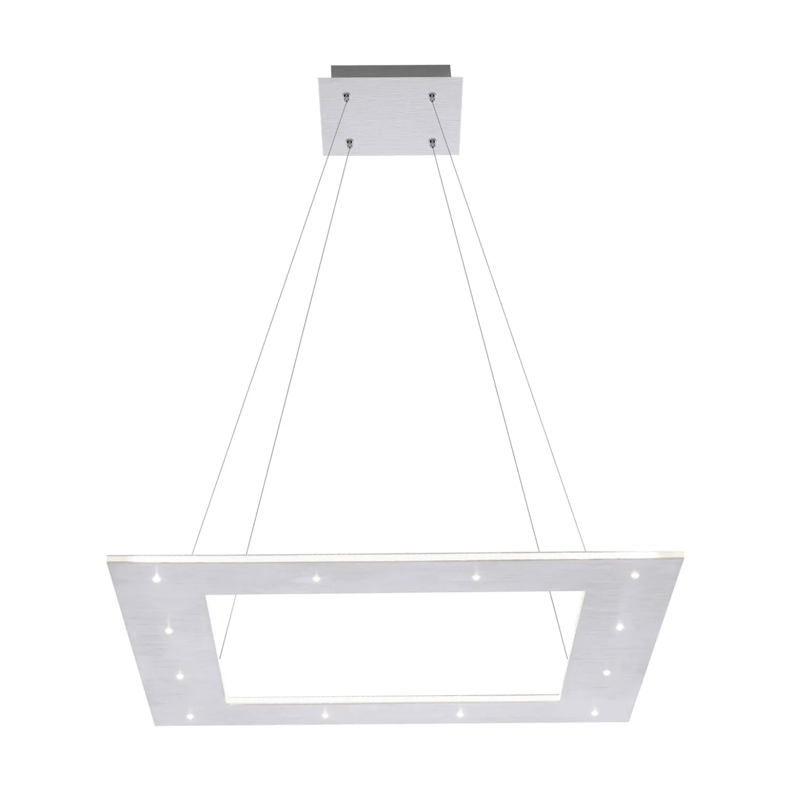 LED-Hängeleuchte PURE Cosmo, alu, 50 cm, CCT, Fernbedienung