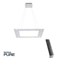LED-Hängeleuchte PURE Cosmo, alu, 50 cm, CCT, Fernbedienung