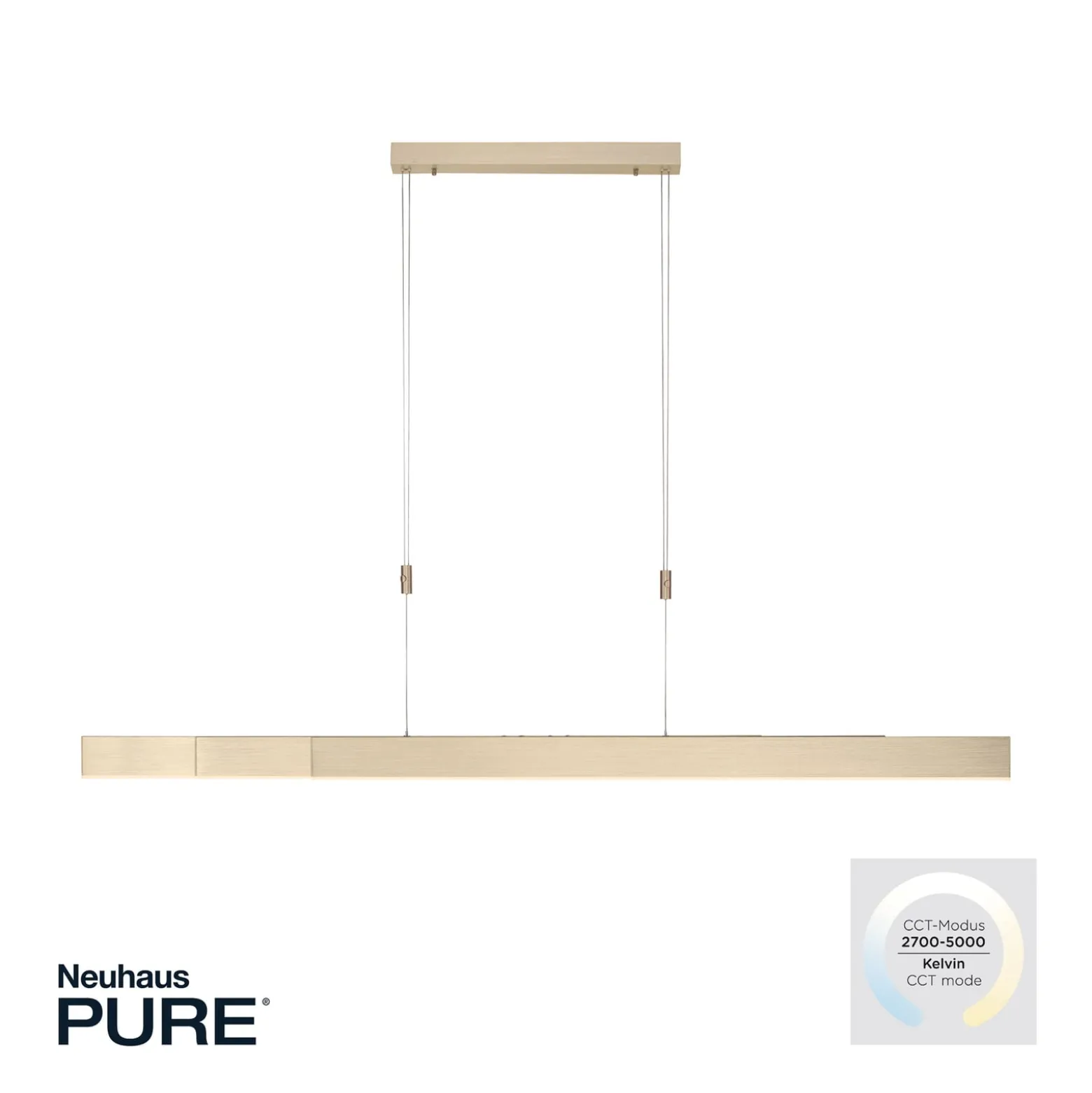 LED-Hängeleuchte PURE Moto, imperial gold, dimmbar, CCT