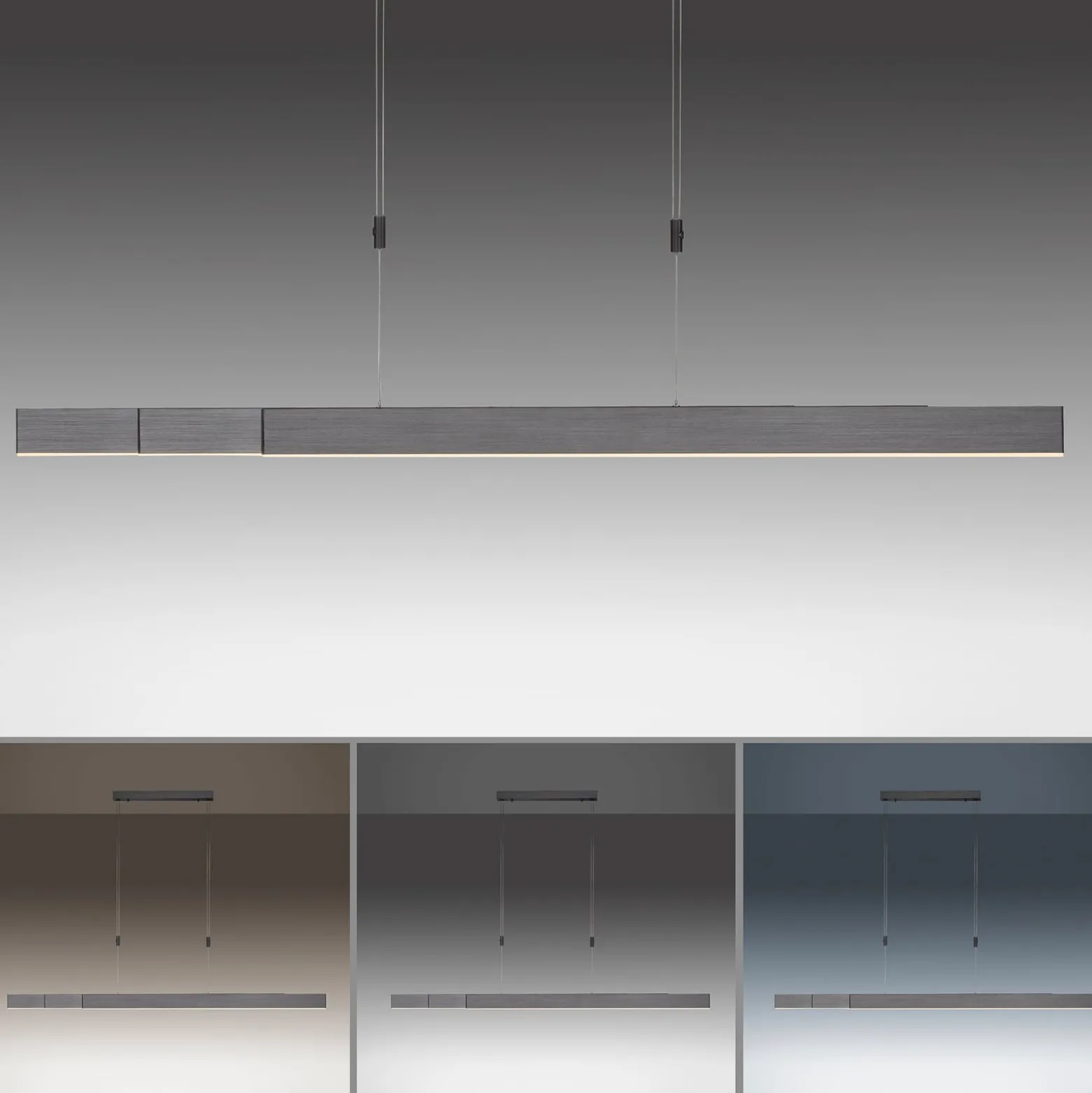 LED-Hängeleuchte PURE Moto, platin, dimmbar, CCT