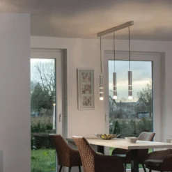 LED-Hängeleuchte PURE Vega, drei Zylinder, alu