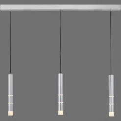 LED-Hängeleuchte PURE Vega, drei Zylinder, alu