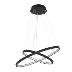 LED-Hängeleuchte Ralph, zweiflammig, schwarz