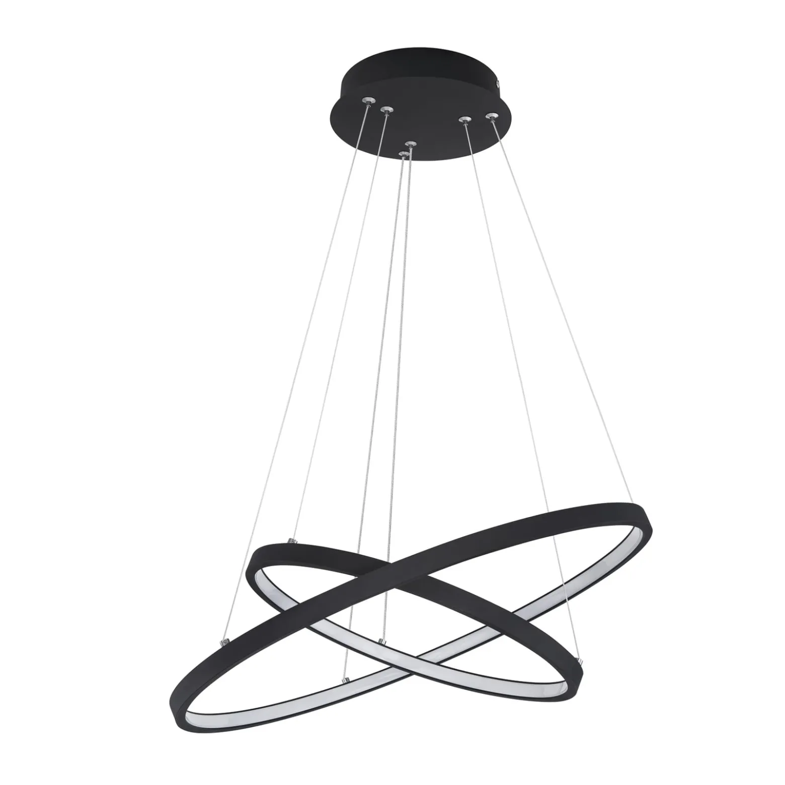 LED-Hängeleuchte Ralph, zweiflammig, schwarz