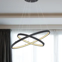 LED-Hängeleuchte Ralph, zweiflammig, schwarz