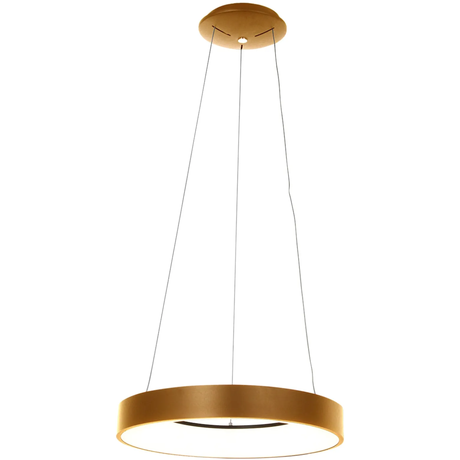 LED-Hängeleuchte Ringlede, Ø 48 cm, gold