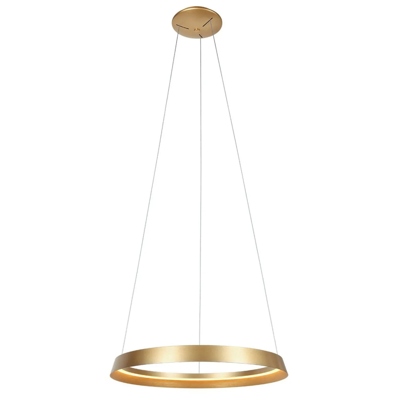 LED-Hängeleuchte Ringlux, 1-flammig, goldfarben, Metall