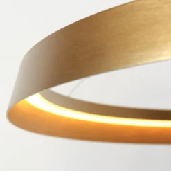 LED-Hängeleuchte Ringlux, 1-flammig, goldfarben, Metall