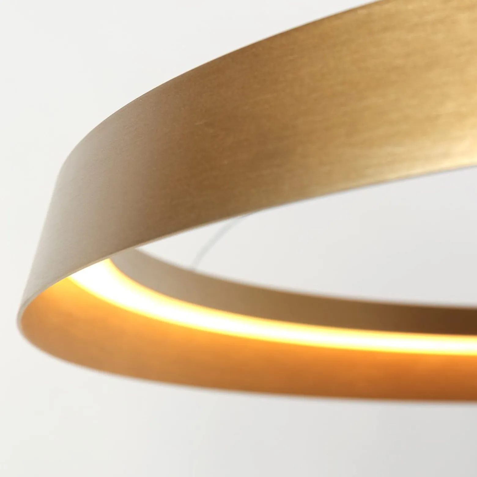 LED-Hängeleuchte Ringlux, 1-flammig, goldfarben, Metall