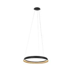 LED-Hängeleuchte Ringlux, 1-flammig, schwarz, Metall