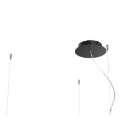 LED-Hängeleuchte Rio 78 waagerecht 3.000K schwarz