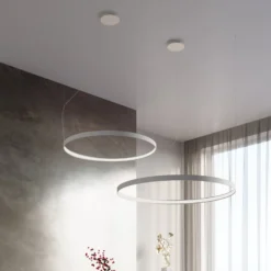 LED-Hängeleuchte Rio 78, waagerecht, 3.000 K, weiß