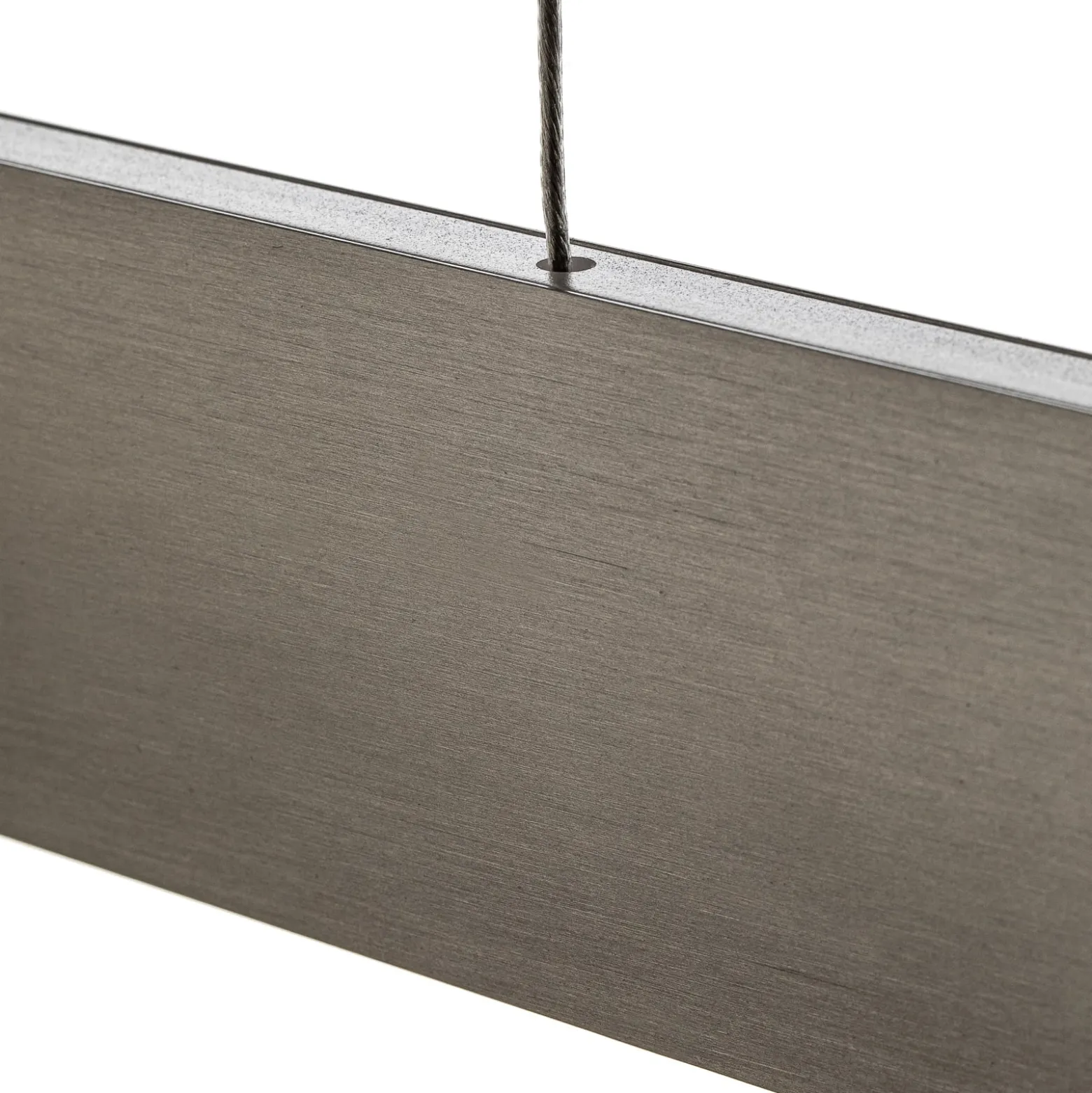 LED-Hängeleuchte Runa, nickel, Länge 132 cm