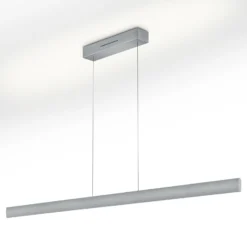 LED-Hängeleuchte Runa, nickel, Länge 152 cm