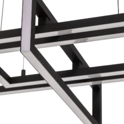 LED-Hängeleuchte Salinas, 3.000 K, schwarz matt