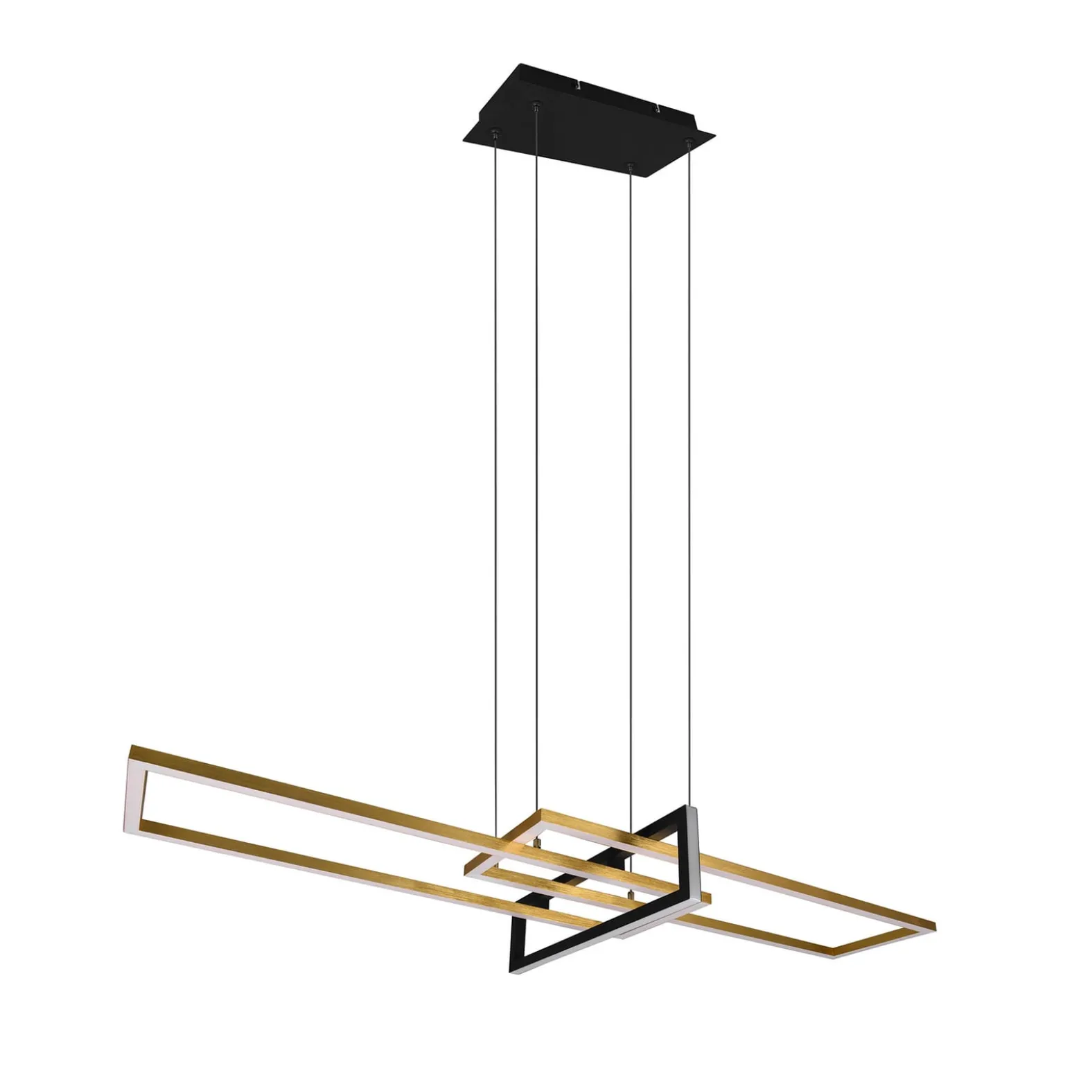 LED-Hängeleuchte Salinas, messingfarben, Metall, 110 cm lang