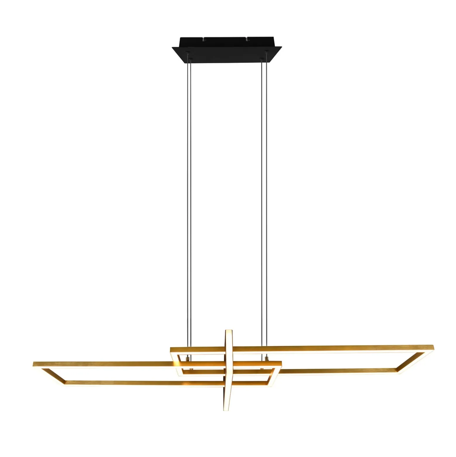 LED-Hängeleuchte Salinas, messingfarben, Metall, 110 cm lang