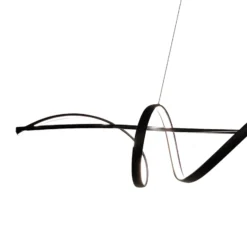 LED-Hängeleuchte Sash, Metall, schwarz, 4.000 K