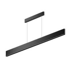 LED-Hängeleuchte Satori, Länge 114,4 cm, schwarz, 2700 K Alu