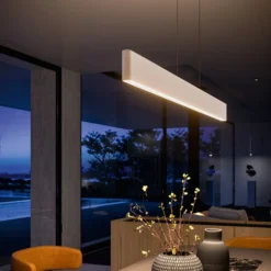 LED-Hängeleuchte Satori, Länge 86,4 cm, weiß, 2.700 K, Alu