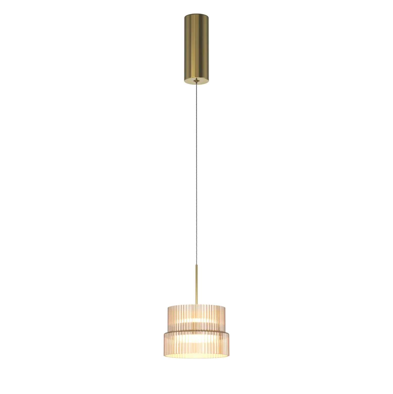 LED-Hängeleuchte SCALA, braun/bronze, Ø 15 cm, Glas, dimmbar
