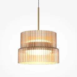 LED-Hängeleuchte SCALA, braun/bronze, Ø 15 cm, Glas, dimmbar