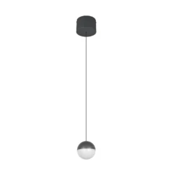 LED-Hängeleuchte Senta, anthrazit, Ø 10 cm, 3.000 K, 1-flg.