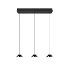 LED-Hängeleuchte Senta, chrom, Länge 62 cm, 4.000 K, 3-flg.