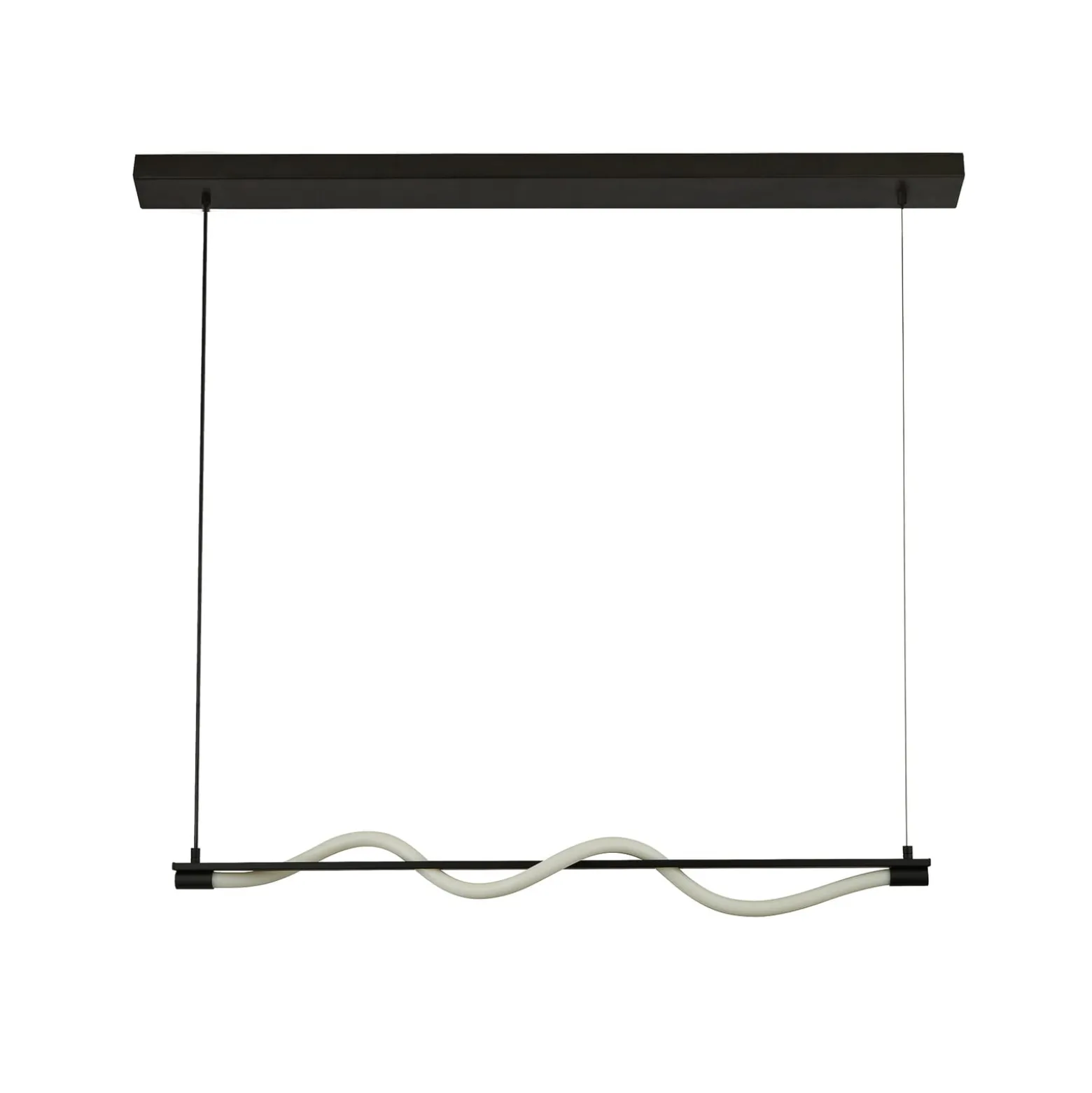 LED Hängeleuchte Serpent, schwarz/weiß, Metall, dimmbar