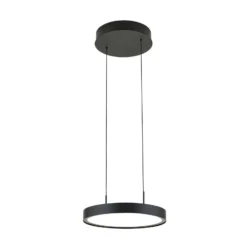LED-Hängeleuchte Teide, schwarz, einflammig, Metall, 2.700 K