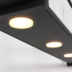 LED-Hängeleuchte Tor, sechsflammig, schwarz
