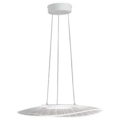 LED-Hängeleuchte Vela, weiß, oval, 59 cm x 43 cm