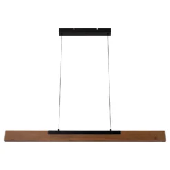 LED-Hängeleuchte Wilma, Holz, Länge 122 cm, dimmbar