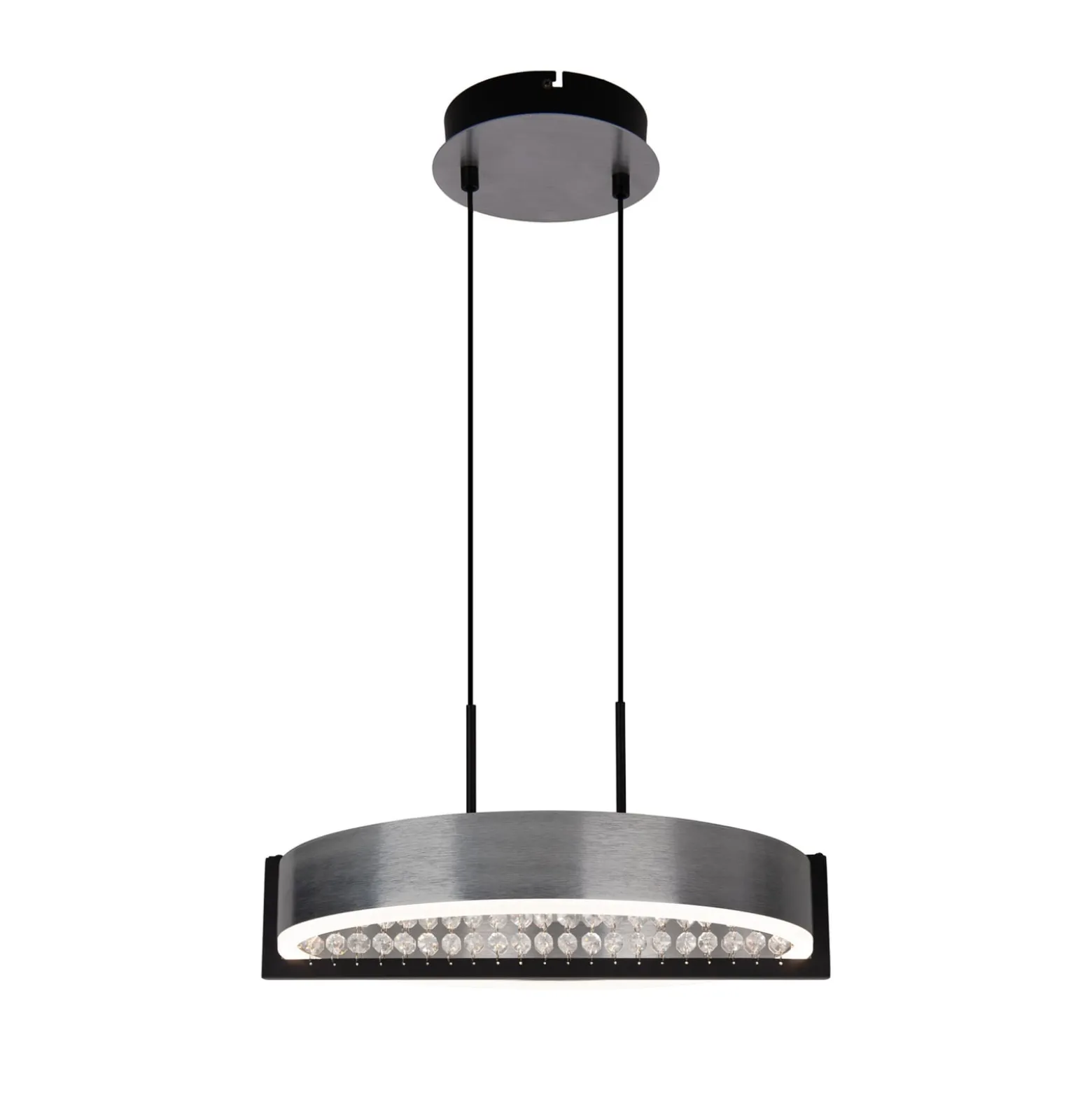 LED-Hängeleuchte Yvaris, silber, CCT, Fernbedienung